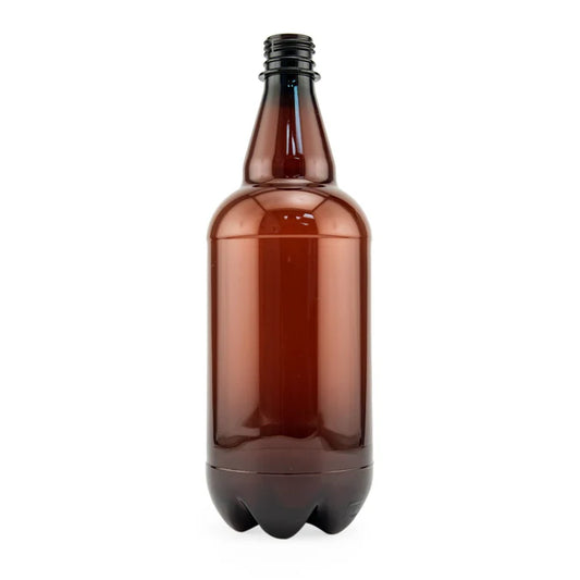 Amber P.E.T Beer Bottle ( 1 L | 33.8 oz)