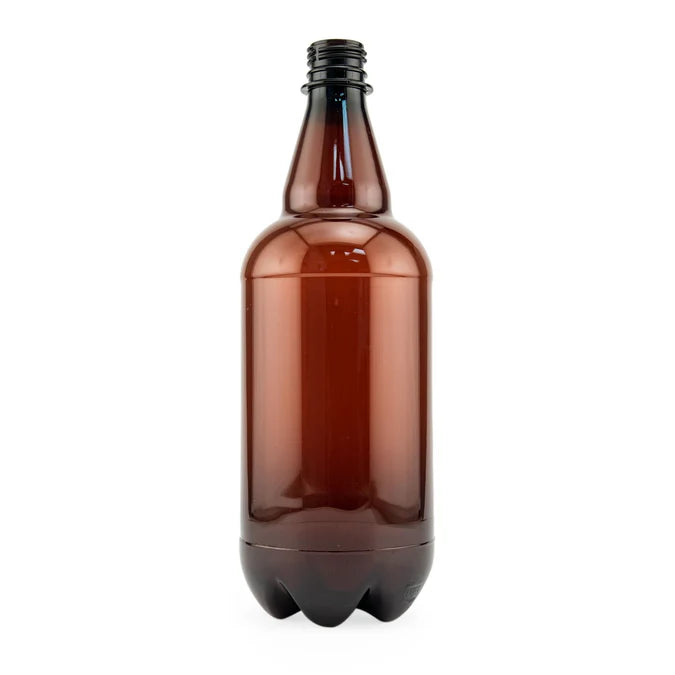 Amber P.E.T Beer Bottle ( 1 L | 33.8 oz)